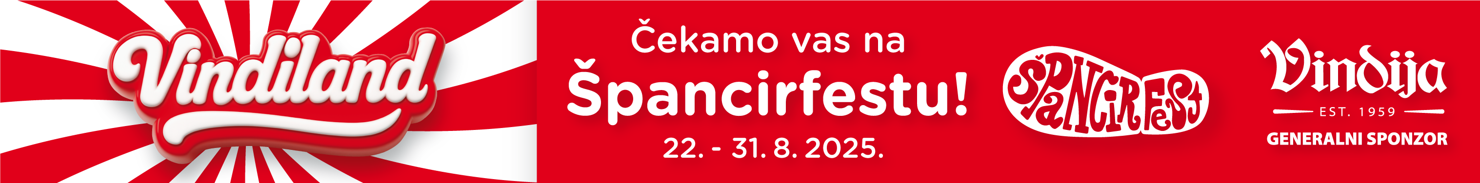 Vindija Banner Špancirfest Horizontala